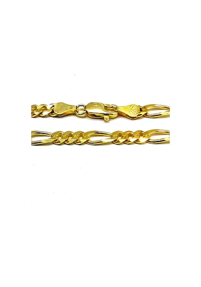 Omar Silver Unisex Figaro 4,4 Mm Gümüş Kolye Zincir