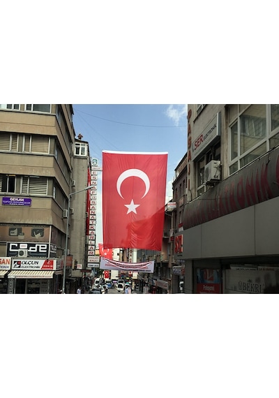 80X120Cm En Alpaka Kumaş Türk Bayrağı Bayrak