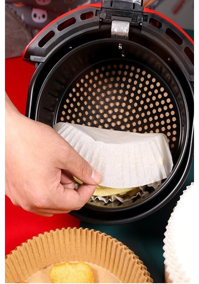 Airfryer Hava Fritözü Fritöz Pişirme Kağıdı - 100 Adet 16cm Stoneware Kahverengi Diğer