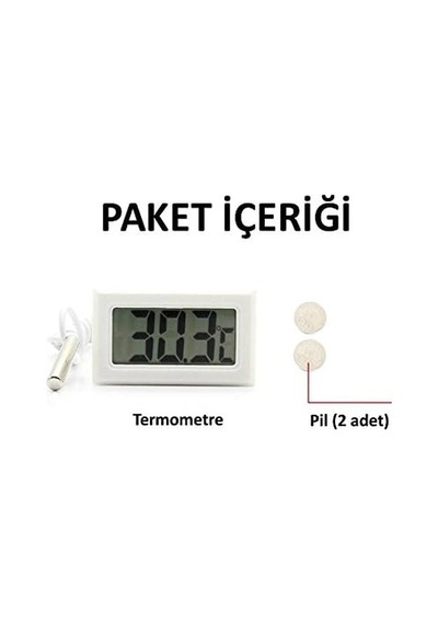 Mini Dijital Prob Termometre Beyaz