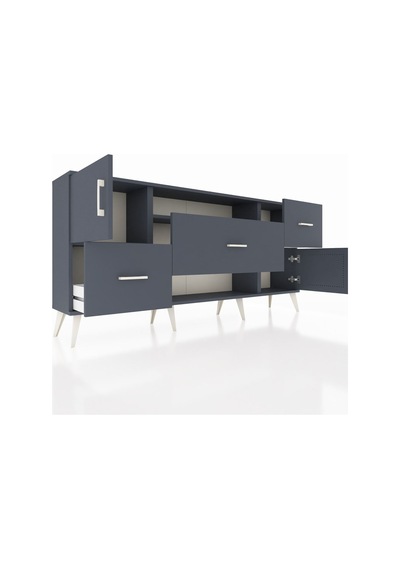 Arges Konsol 2 Raflı 3 Çekmeceli 2 Kapaklı 176x30x83 Antrasit-antrasit/antrasit Antrasit/antrasit Arges Konsol 2 Raflı 3 Çekmeceli 2 Kapaklı 176x30x83 Antrasit-antrasit/antrasit Antrasit/antrasit