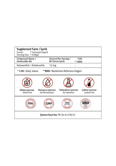 Validus Astaksantin 12 Mg 30 Softgel