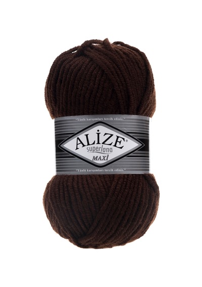 Alize Süperlana Maxi 26 Kahve Iplik