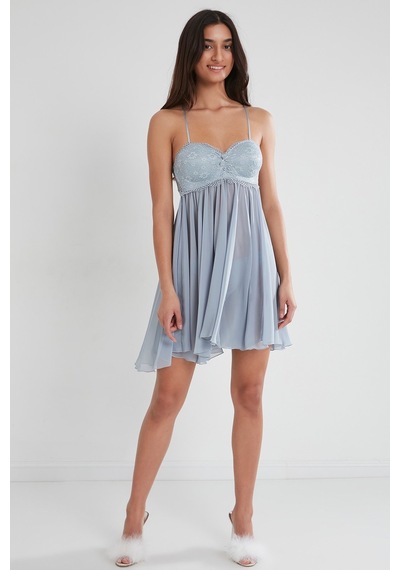 Pierre Cardin 880 Saten Gecelik - Mist Mist