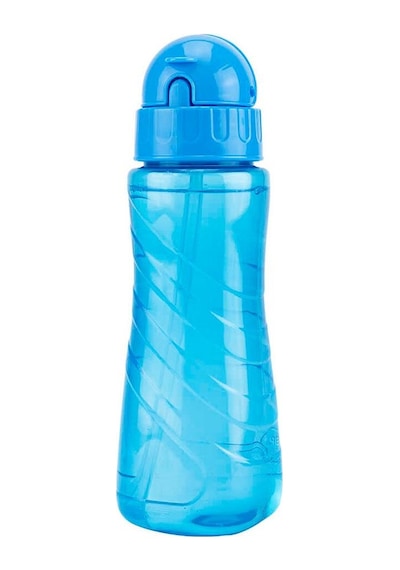 Matara 500 Ml Mavi 1 Adet Plastik Su Matarası 500 Cc Pipetli Suluk Okul Suluğu