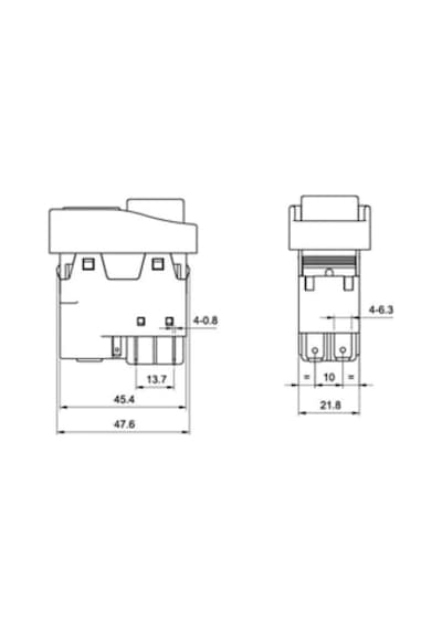 Dkld Dz-6 Gönye Kesme Şalteri 5 Pin 250 Volt Şalter Switch