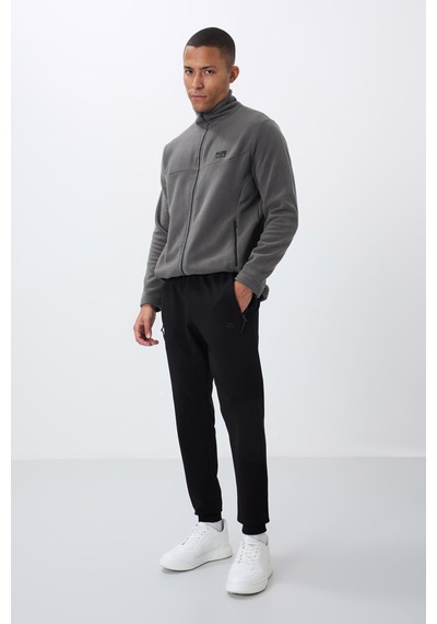 Tommy Life Siyah Fermuar Cepli Standart Kalıp Jogger Erkek Eşofman Alt - 84651 001