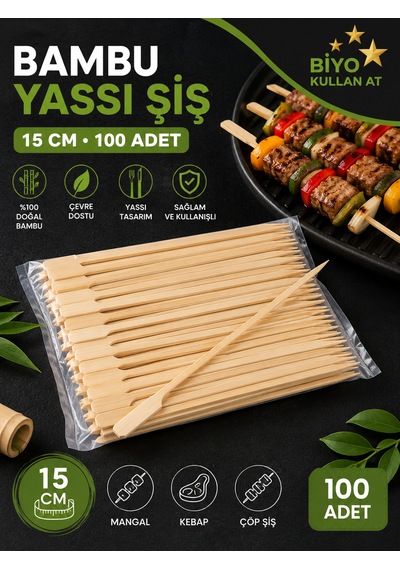 Bambu Şiş 15 Cm 100 Ad