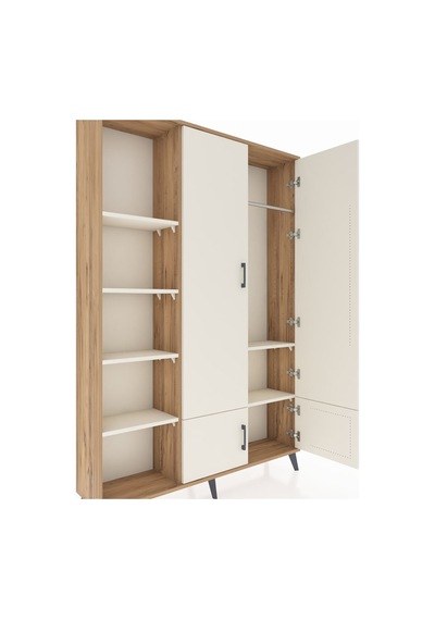 Arges Dolap 6 Raflı 4 Kapaklı Tek Askılı 132x30x195 Çam-aytaşı/aytaşı Aytası/aytası Arges Dolap 6 Raflı 4 Kapaklı Tek Askılı 132x30x195 Çam-aytaşı/aytaşı Aytası/aytası