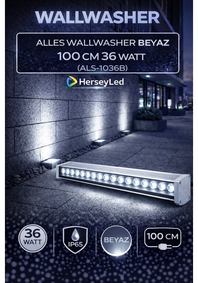 Alles Wallwasher Beyaz 100 Cm 36 Watt 220v Beyaz
