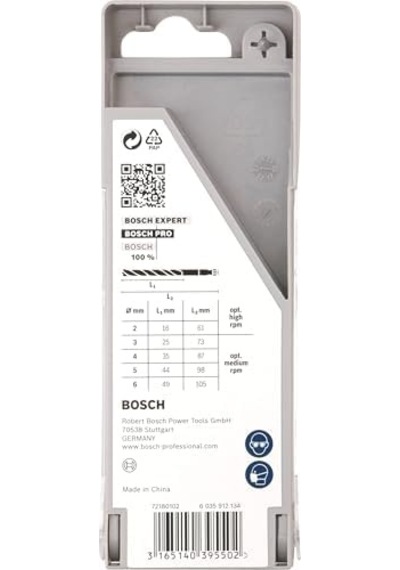 Professional Accessories Matkap Ve Kırıcı Delici Uçları, Ahşap Matkap, Gri, 5 Adet