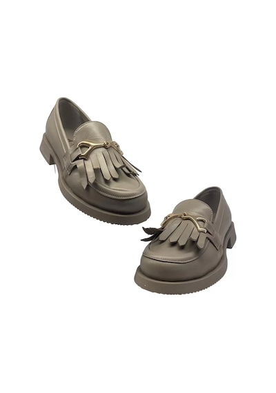 Albini A-10427 Kadın Deri Loafer Ayakkabı - Vizon