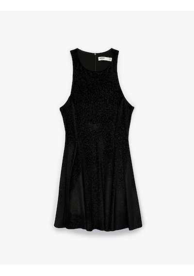Koton Dar Kesim Simli Kolsuz Halter Yaka Mini Abiye Elbise Siyah 6wak80099fk Siyah Koton Dar Kesim Simli Kolsuz Halter Yaka Mini Abiye Elbise Siyah 6wak80099fk Siyah