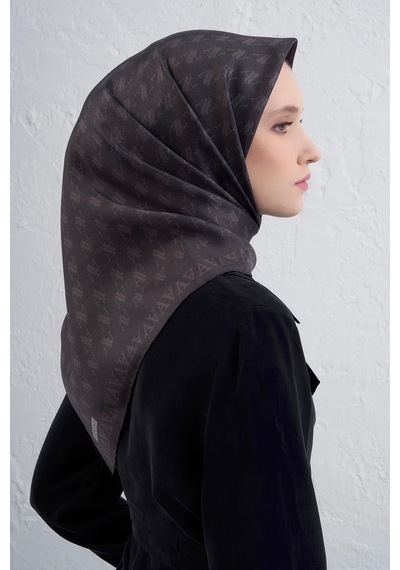 Armine Nostalji Serisi Sura İpek Eşarp 9412ds 9412ds-01 01-antrasit