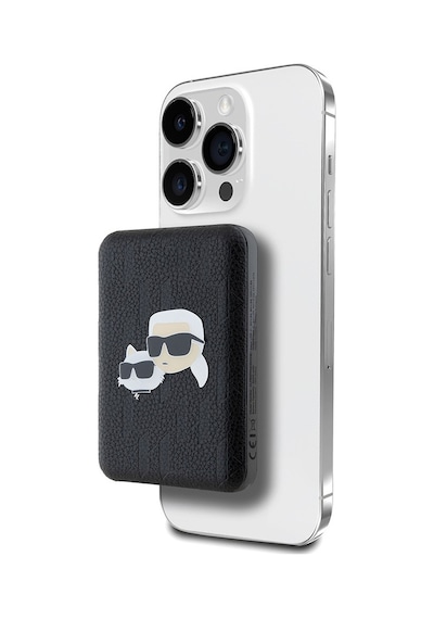 Lisanslı M-safe Özellikli Powerbank Led Işık Göstergeli Metal Logolu 5000mah Siyah