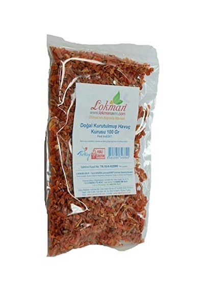 Doğal Kurutulmuş Havuç Kurusu 100 Gr Paket 14 Cm