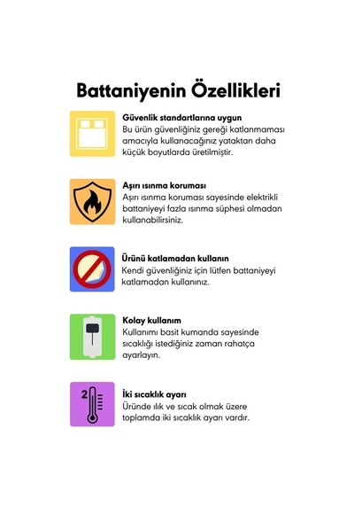 Rawels Çift Kişilik Gri Elektrikli Battaniye Gri - Beyaz