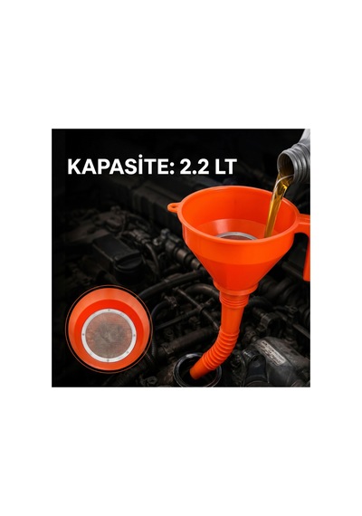 Çelik Süzgeçli Huni - Spiralli Ve Sabit Borulu - 2.2 Litre Kapasite Diğer