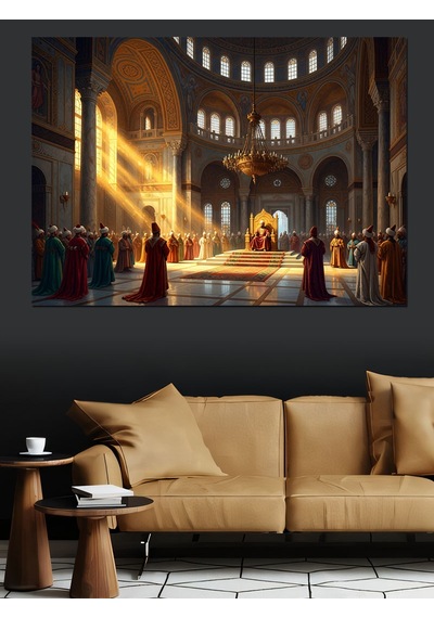 Gün Işığı Altında Tarihi Katedral Dekoratif Kanvas - Mdf Ahşap Tablo