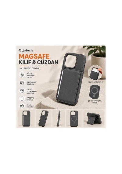 Magsafe Kılıflı Cüzdan Apple iPhone Uyumlu 16 Lacivert