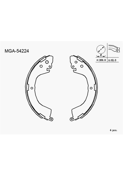 Mga 54224 Kampana Balata Mitsubishi L200 4wd 00-05 K6717 Mn186402
