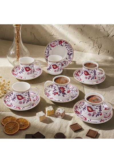 Sandro Moreno 1898 Mistik 12 Parça 6 Kişilik Kahve Fincan Takımı 90 Ml Çok Renkli