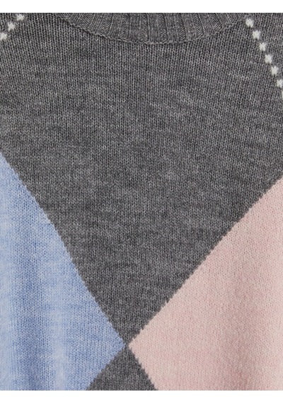 Lcw Modest Pembe Renk Bloklu Kadın Triko Tunik