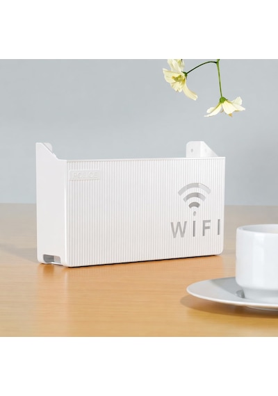 Dekoratif Modem Ve Kablo Saklama Kutusu - Duvara Monte Edilebilir Plastik Router Gizleyici, Ev Standart