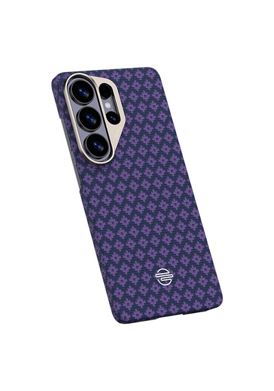 Galaxy S26 Ultra Uyumlu Kılıf M-safe Şarj Özellikli Benks Armorair Armorgrid Serisi Kevlar Kapak Mor