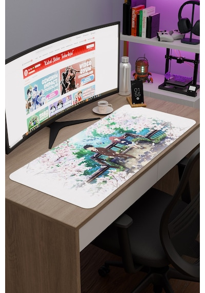 Koe No Katachi Kaymaz Dikişli Kauçuk Oyuncu Mousepad V2 - 90x40 Xxl Gaming Mouse Pad Fare Altlığı