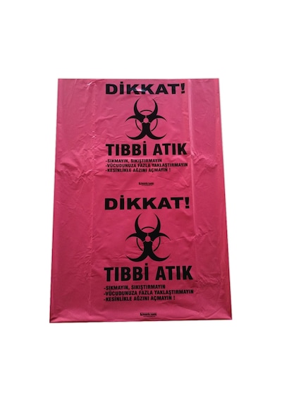 Tıbbi Atık Torbası Poşeti 55X60 Koli 10 Rulo 250 Adet