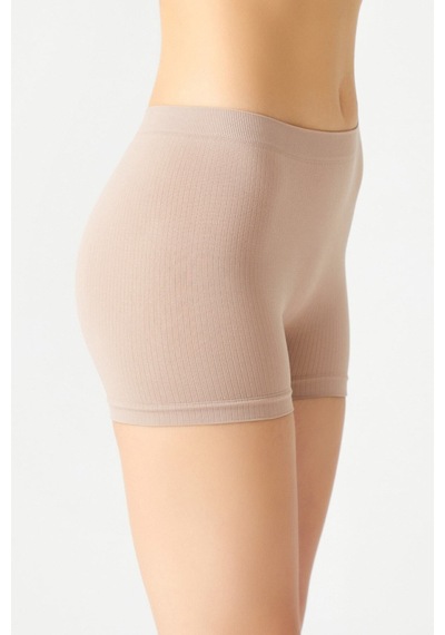 Los Ojos 3 Adet Fitilli Seamless Boxer Külot 3xboyshort Fitilli Mor-bej-kahverengi Fitilli Mor-bej-kahverengi
