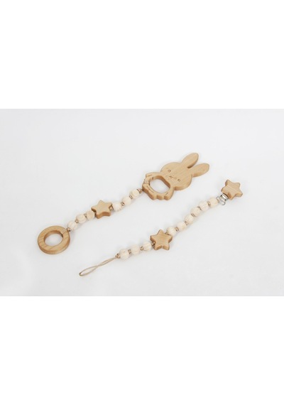 Key Kids Akçaağaç Doğal Diş Kaşıyıcı Ve Emzik Askısı Ve Emzik Zin
