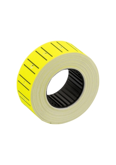 Motex Tanex Makine Etiketi Kraft Fiyatlandırma Numaralandırma Bant -12x21 Mm -800'lü -sarı - 5 Adet 5 Rulo