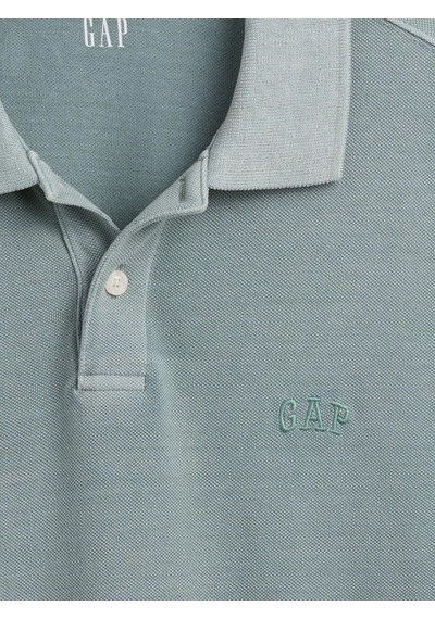 Gap Logo Pike Polo Yaka T-shirt 586306043 Kısa Kol Tişört Erkek T-shirt Yeşil