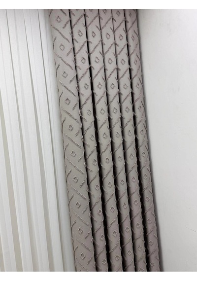 Nivemeshome Sedef Gri 1/3 Pileli Fon Perde 50x280