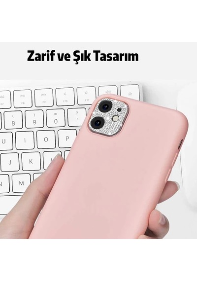 Ally İphone 11 Kamera Koruyucu Lens Diamond Taş İşlemeli- 5775