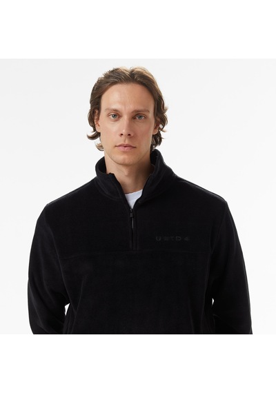 United4 Unıted4 Erkek Siyah Half Zip Sweatshirt Romeo SiYAH