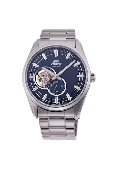 Orient Kurmalı Otomatik Çelik Gri Open Heart Safir Cam Lacivert Kadran 41 Mm Erkek Kol Saati
