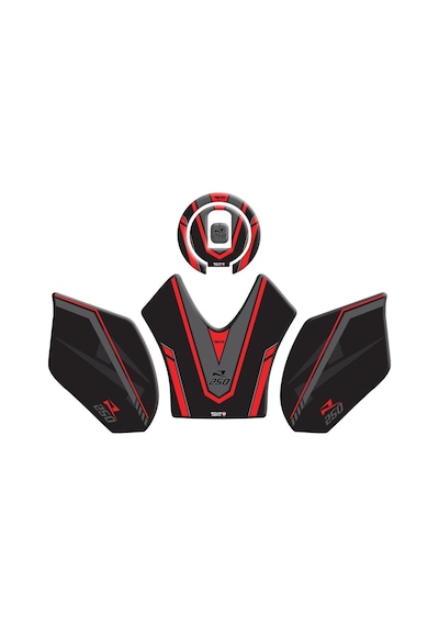Rks R250 Kırmızı Tank Pad Redline Grafik