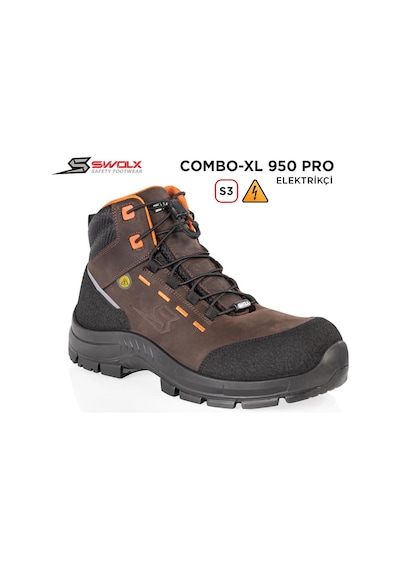 Swolx İş Ayakkabısı - Combo-xl Pro 950 S3 Elektrikçi - 42 Kahverengi