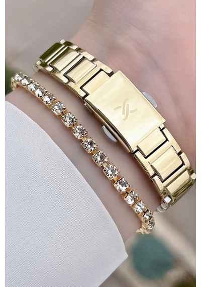 Daniel Klein DKISTE156 Premium Gold Kadın Kol Saati + Bileklik