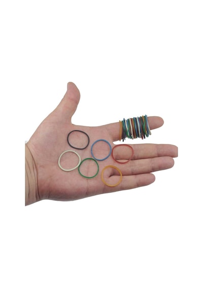 Ekoset Renkli Kauçuk Toka Lastiği Karışık 6 Renk 40 MM 1000 Adet