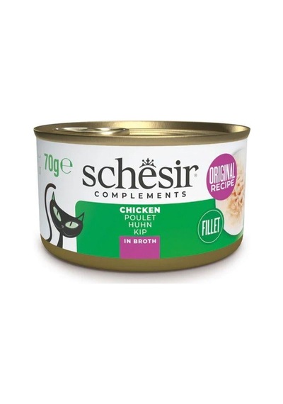 Schesir Tavuk Fileto Pişirme Suyunda Yetişkin Kedi Konservesi 70 Gr
