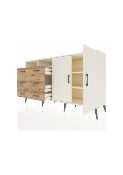 Hyperion Konsol 4 Raflı 6 Çekmeceli 2 Kapaklı 176x44x99 Aytaşı-aytaşı/çam Aytası - Aytası Hyperion Konsol 4 Raflı 6 Çekmeceli 2 Kapaklı 176x44x99 Aytaşı-aytaşı/çam Aytası - Aytası
