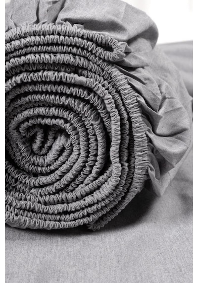 Aç-tak Lastikli Tek Kişilik Çarşaf 160x200+30 Cm Polycotton Matriss Serisi Açık Gri