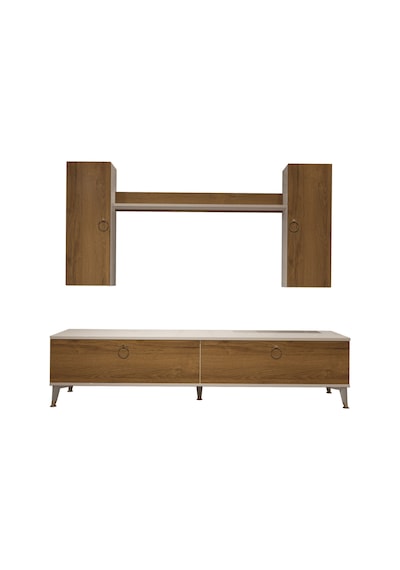 Decoraktiv Eko 7 Mdf Std Gold Tv Ünitesi Tv Sehpası - Beyaz Pera Beyaz - Meşe