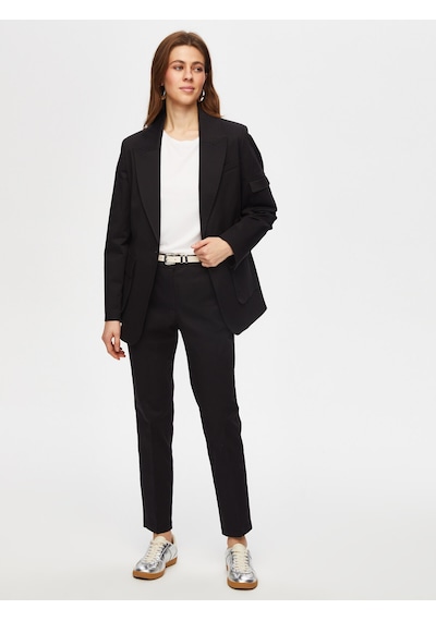 Faik Sönmez Kargo Cep Detaylı Pamuklu Blazer Ceket 018 Us25ckt01810 Siyah