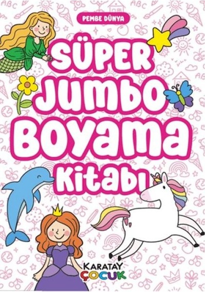 Süper Jumbo Boyama Kitabı - Pembe Dünya - Ybve-876515