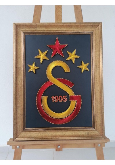 Galatasaray Filografi Tablo 40x60 Cm El Yapımı Bakır Tel Sanatı 1905